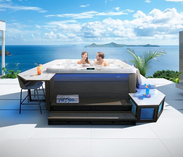 Calspas hot tub being used in a family setting - Mount Vernon